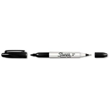 Sharpie® Twin-tip Permanent Marker, Extra-fine-fine Bullet Tips, Red, Dozen freeshipping - TVN Wholesale